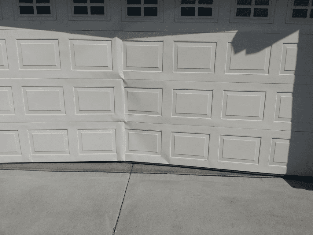 how to fix a crack in metal garage door