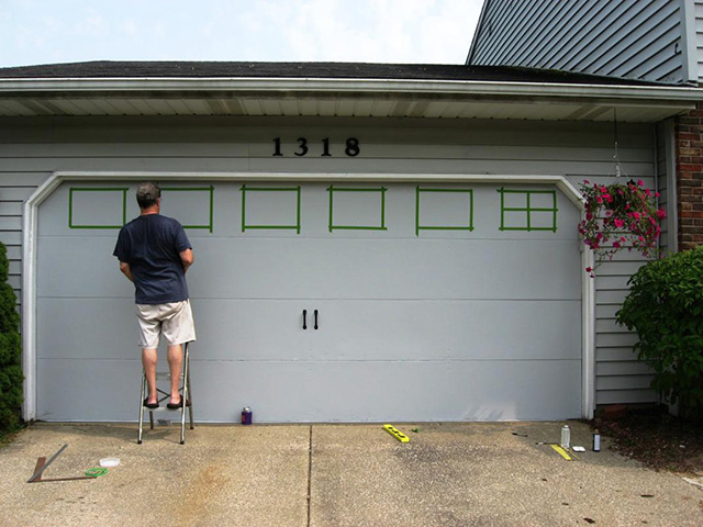 how to paint garage door without sticking